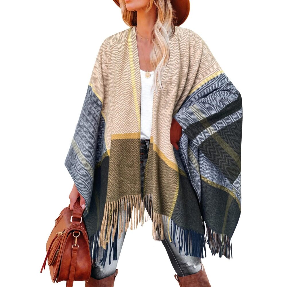 2926 Shawl Wraps For Women Ponchos Wraps Open Front Poncho Cape Cardigan View 3